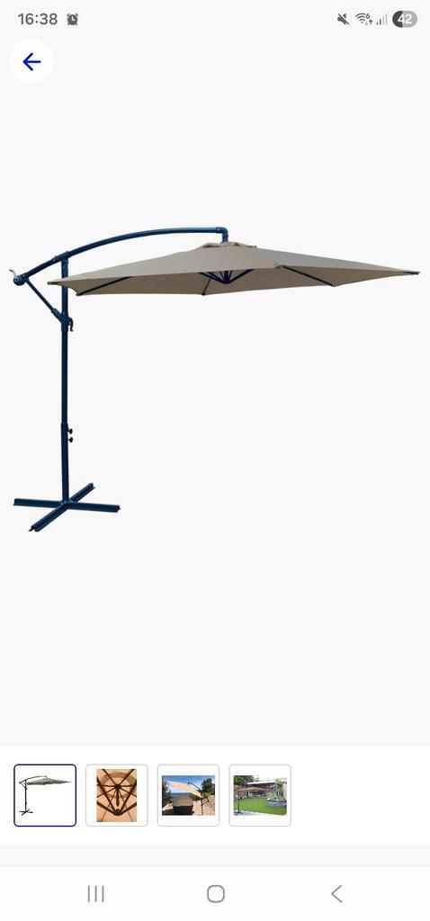 Zweefparasol, Tuin en Terras, Parasols, Zo goed als nieuw, Zweefparasol, 3 tot 4 meter, Kantelbaar, Verstelbaar, Ophalen