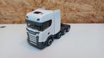 Herpa Scania grijs / wit zwaartransport trekker, Ophalen of Verzenden, Gebruikt, Bus of Vrachtwagen