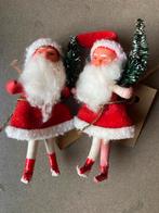 Oude watten kerstmannen brocante kerst antiek figuur, Diversen, Ophalen of Verzenden, Gebruikt