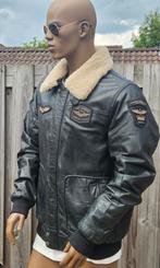 PME Legend Hudson Bomber buffel Leren jas (XXL) nieuwstaat, Kleding | Heren, Jassen | Winter, Zwart, Overige maten, Ophalen of Verzenden