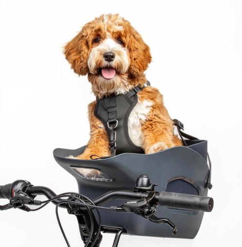 Kvisp fietszitje voor honden Midnight Gray, Fietsen en Brommers, Fietsaccessoires | Fietsstoeltjes, Nieuw, Voorzitje, 0 t/m 13 kg