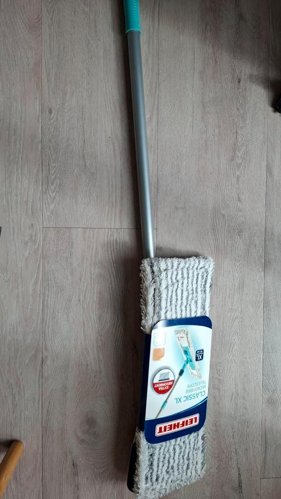 Leifheit Classic XL Microfibre Telescoop Mop, Huis en Inrichting, Schoonmaakartikelen, Mop of Dweil, Ophalen of Verzenden