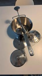 Moulin RVS Passeerzeef diam. 20cm met 3 zeven, Ophalen of Verzenden, Zo goed als nieuw, Rvs