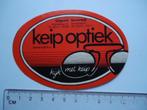 sticker oud Beverwijk KEIP OPTIEK winkel uitgeest vintage re, Verzamelen, Verzenden, Zo goed als nieuw, Bedrijf of Vereniging