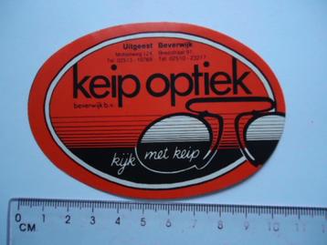sticker oud Beverwijk KEIP OPTIEK winkel uitgeest vintage re beschikbaar voor biedingen