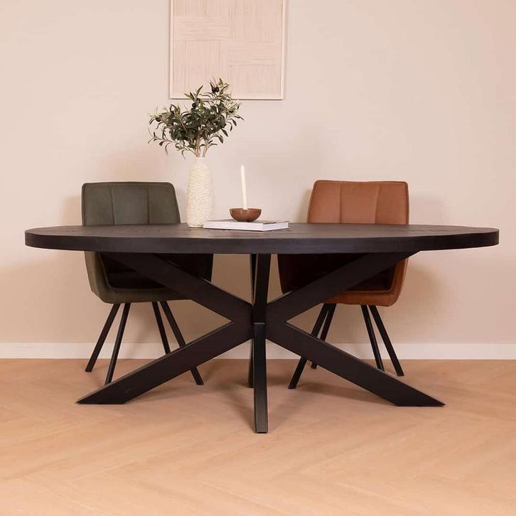 Ovale Mango Houten Eettafel, Huis en Inrichting, Tafels | Eettafels, Nieuw, 100 tot 150 cm, 150 tot 200 cm, Vier personen, Ovaal