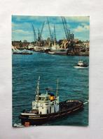 Rotterdam Havengezicht met sleepboot Noorwegen havenkranen, Ophalen of Verzenden, Gebruikt, Motorboot, Kaart, Foto of Prent