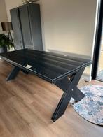 Steigerhouten robuuste (buiten) eettafel met X poten, Ophalen, Gebruikt, 200 cm of meer, 50 tot 100 cm