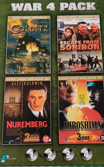 War 4 Pack DVD - Colditz, Sobibor, Nuremberg, Hiroshima beschikbaar voor biedingen