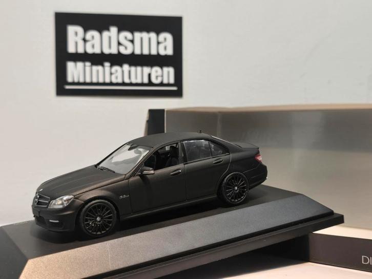 Mercedes-Benz C-Klasse W204 Facelift - Conceptblack - Schuco, Hobby en Vrije tijd, Modelauto's | 1:43, Zo goed als nieuw, Auto