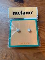 Melano Oorbellen + 3 extra knopjes, Overige materialen, Wit, Nieuw, Ophalen of Verzenden