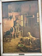 Klassiek Schilderij - Jager met Honden, Antiek en Kunst, Kunst | Schilderijen | Klassiek, Ophalen of Verzenden