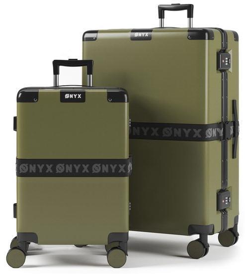 ONYX 2-delige Kofferset 33L + 100L TSA Olive Groen, Sieraden, Tassen en Uiterlijk, Koffers