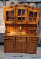Bruin grenen buffetkast, keukenkast, Huis en Inrichting, Kasten | Buffetkasten, Ophalen, Gebruikt, 100 tot 150 cm, 25 tot 50 cm