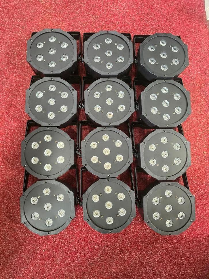 12x JB Systems Party Spot LED Pars, Muziek en Instrumenten, Licht en Laser, Zo goed als nieuw, Licht, Geluidgestuurd, Kleur, Stroboscoopeffect