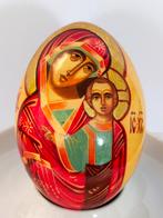 Russisch Orthodox handbeschilderd houten ei., Ophalen of Verzenden