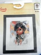 BORDUREN patroon Lanarte + kleurenafb. indian girl 35005, Verzenden, Zo goed als nieuw, Handborduren, Patroon