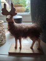 Houten Kerst Rendier Decoratie, Ophalen of Verzenden, Gebruikt, Hout, Dierenbeeld