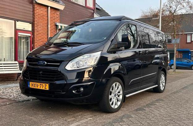 Camper bus ford transit custom 2013 155pk, Caravans en Kamperen, Campers, Particulier, tot en met 2, Buscamper of Camperbus, Ford