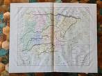 Antieke Franse landkaart uit 1822: Spanje & Portugal, Boeken, Atlassen en Landkaarten, Gelezen, Ophalen of Verzenden, Spanje, Landkaart
