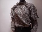 Panterprint blouse, Kleding | Dames, Maat 38/40 (M), Bruin, Ophalen of Verzenden, Zo goed als nieuw