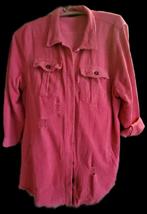 Zomerjack jas blousejas ribstof roze mt 52/54, Kleding | Dames, Grote Maten, Ophalen of Verzenden, Zo goed als nieuw, Roze, Jas of Mantel