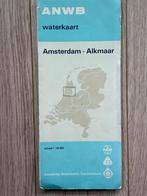 ANWB waterkaart van het gebied Amsterdam - Alkmaar, Gelezen, Overige typen, Ophalen of Verzenden, 1800 tot 2000