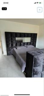 Gezocht boxspring met sfeerhaard, Gebruikt, Zwart, Tweepersoons, Ophalen of Verzenden