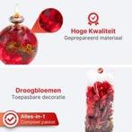 Olielamp - Bolkaars - Glazen Vaas - Kaars- Rood en Goud, Overige materialen, Nieuw, Ophalen of Verzenden, Minder dan 25 cm