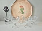 Vintage Ijscoupes / Dessertkommen - Set van 5, Ophalen of Verzenden, Zo goed als nieuw, Rond, Glas