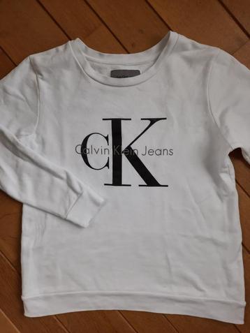 Calvin Klein Jeans sweater wit met logo maat S beschikbaar voor biedingen