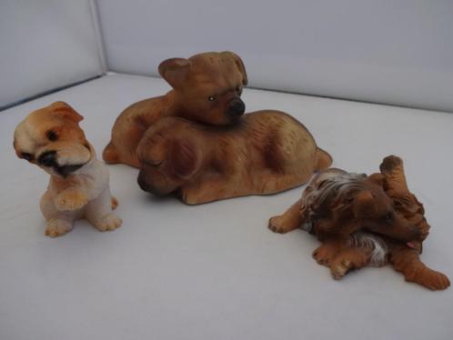3 porseleinen hondenbeeldjes, Verzamelen, Beelden en Beeldjes, Nieuw, Dier, Ophalen of Verzenden