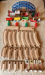 Houten Treinbaan Onderdelen en Kersttrein, Kinderen en Baby's, Speelgoed | Houten speelgoed, Ophalen of Verzenden, Zo goed als nieuw
