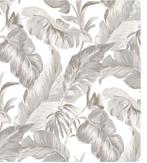 Nieuw Vinyl Behang - Bloem/Bladmotief (6 rollen), Ophalen of Verzenden, 10 tot 25 m², Wit