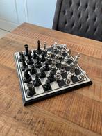 Schaakbord zilver met zwart, Ophalen of Verzenden, Zo goed als nieuw