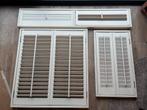 Witte houten shutters, Ophalen, Gebruikt, 50 tot 100 cm, Wit