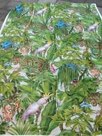 Chivasso linnen stof,Wild jungle zie foto's nieuw stof, Huis en Inrichting, Stoffering | Gordijnen en Lamellen, Nieuw, Groen, 200 cm of meer