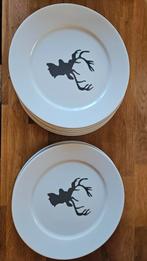 Set van 7 dinnerborden met Hert Design, Ophalen of Verzenden, Zo goed als nieuw, Bord(en), Overige stijlen