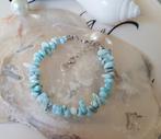 Larimar Armband Edelsteen Chips/Split verstelbaar, Overige materialen, Met edelsteen, Nieuw, Verzenden