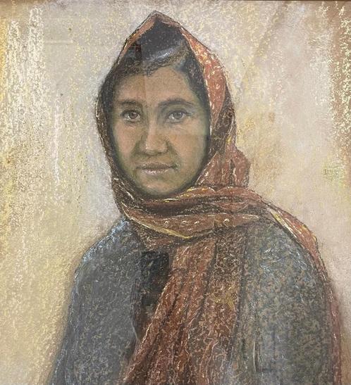 Klassiek Schilderij Jan van Delft 1933 Indonesische princes., Antiek en Kunst, Kunst | Schilderijen | Klassiek, Ophalen of Verzenden