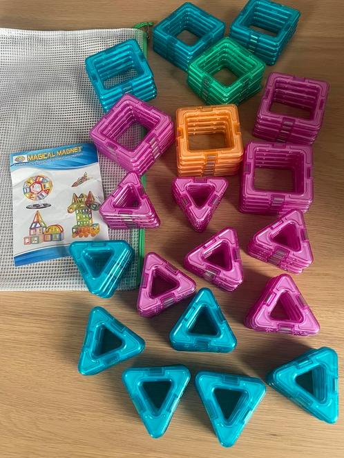 Magnetische bouwstenen 100 stuks (groot formaat), Kinderen en Baby's, Speelgoed | Bouwstenen, Nieuw, Overige merken, Verzenden