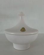Vintage Modica plateel dekselpot bonbonniere cremewit, Verzenden