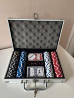 Pokerset incl chips, Hobby en Vrije tijd, Gezelschapsspellen | Kaartspellen, Ophalen, Zo goed als nieuw