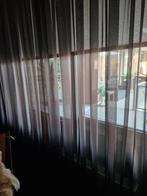 2 stellen vitrage antraciet (nieuw), Huis en Inrichting, Stoffering | Gordijnen en Lamellen, Ophalen of Verzenden, Nieuw, 200 cm of meer