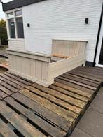 Steigerhouten Bed Compleet 140x220 + Matras & Lattenbodem, Ophalen, Zo goed als nieuw, Tweepersoons, Steigerhout