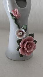 Franse Retro ring sieraad houder porceleine hand rozen, Ophalen of Verzenden