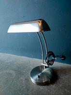 Vintage lamp Rvs Bastia Bankiers lamp, Huis en Inrichting, Lampen | Tafellampen, Ophalen, Zo goed als nieuw, Minder dan 50 cm