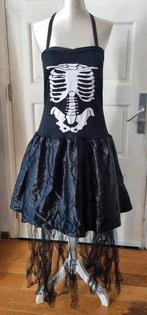 Skelet halter jurk maat L Halloween  of carnaval, Maat 42/44 (L), Ophalen of Verzenden, Zo goed als nieuw, Halloween
