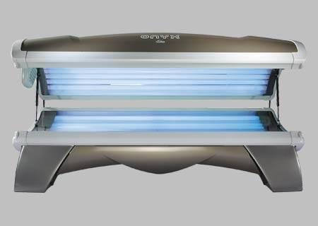 Zonnebank Hapro Onyx 26 CDS, Witgoed en Apparatuur, Zonnebanken en Gezichtsbruiners, Zo goed als nieuw, Zonnebank dubbelzijdig