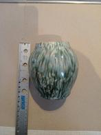 Vintage Keramische Vaas met Groen Glazuur, Huis en Inrichting, Ophalen of Verzenden, Gebruikt